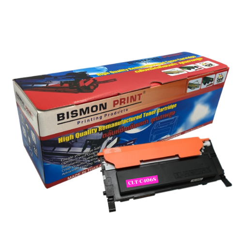 ตลับหมึกเทียบเท่า Toner Cartridge Compatible Samsung CLT-M406S Magenta, M406S Remanufactured